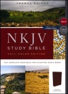 NKJV Full Color Study Bible, Bonded Leather, Burgundy